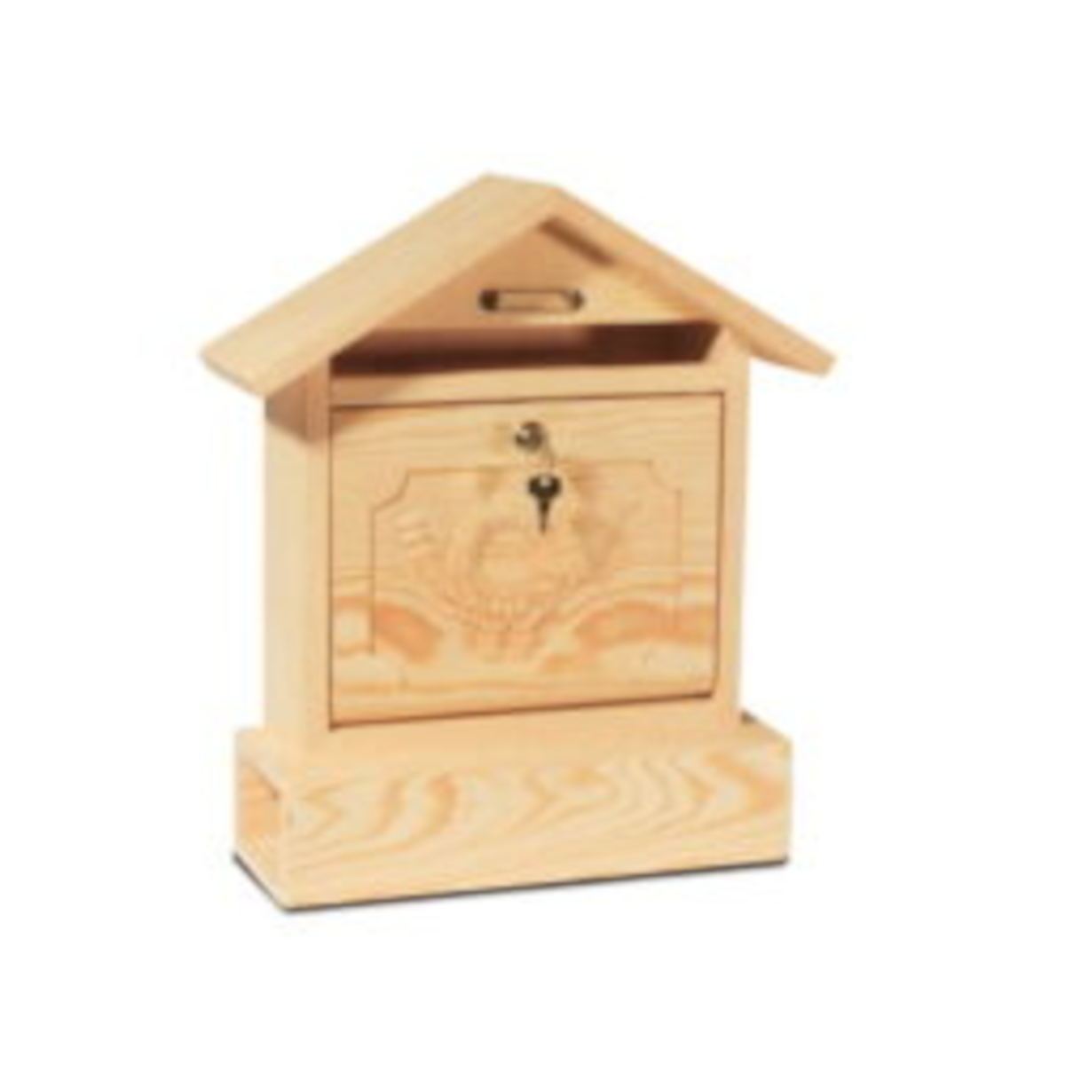 Holzbriefkasten Tachertinger mit Zeitungsrohr