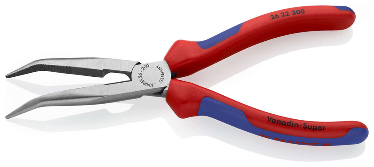 Knipex Flachrundzange Schneide 200mm geb