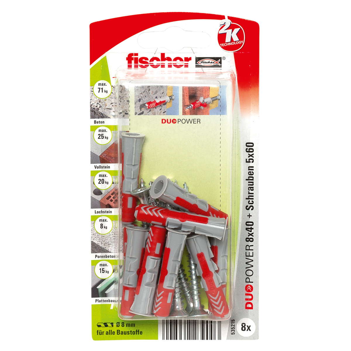 Fischer Duopower 8x40 S K   8 St.