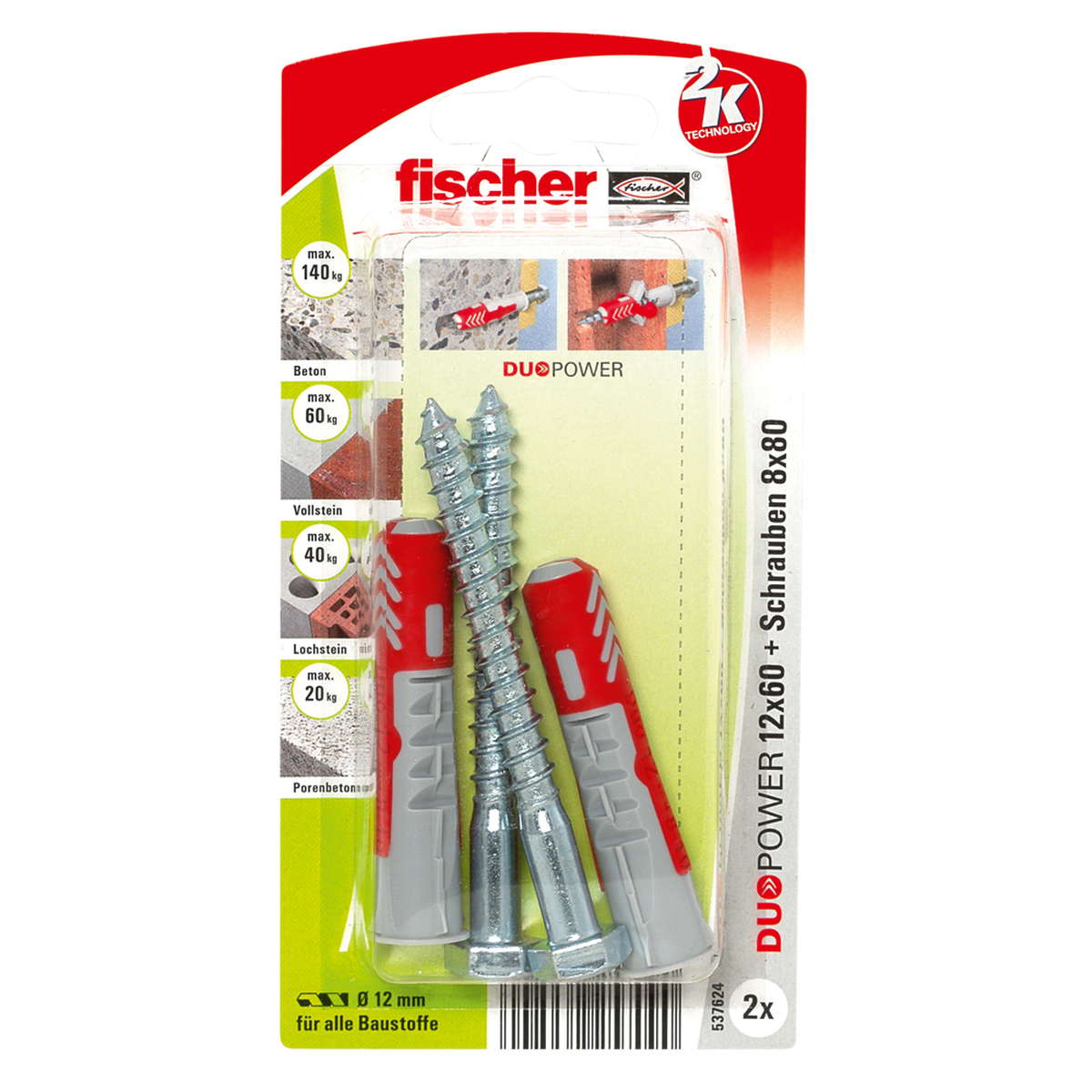 Fischer Duopower 12x60 S K, 2 Stk