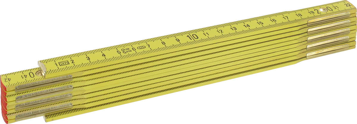 Meterstab 200 cm, gelb, Holz