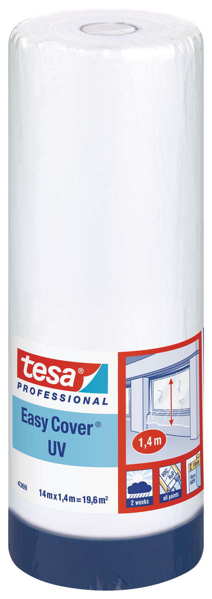 Tesa UV PE-Folie+Gewebeb.Blau 14m/1400mm