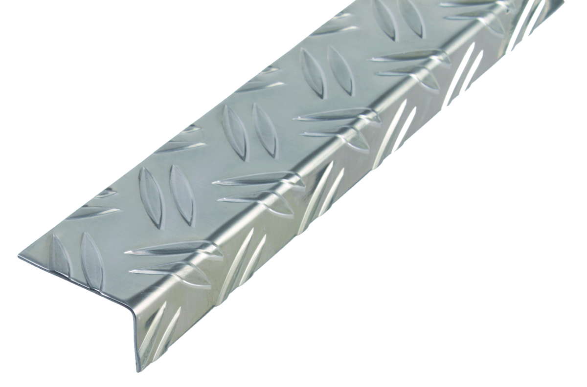 Winkelprofil Riffel Alu blank 43,5x43,5x