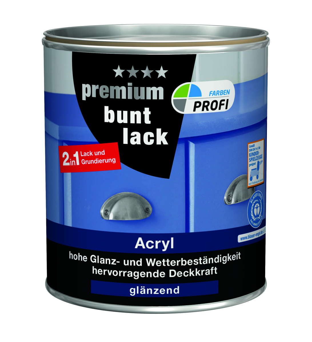 PROFI Acryl Buntlack glänzend Gelb 375 ml
