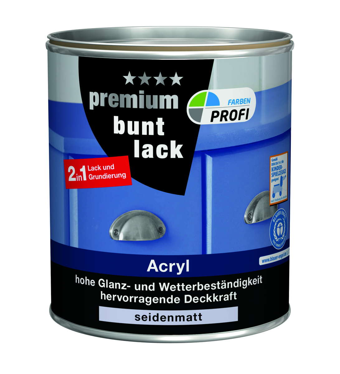 PROFI Acryl Buntlack seidenmatt Laubgruen 750 ml
