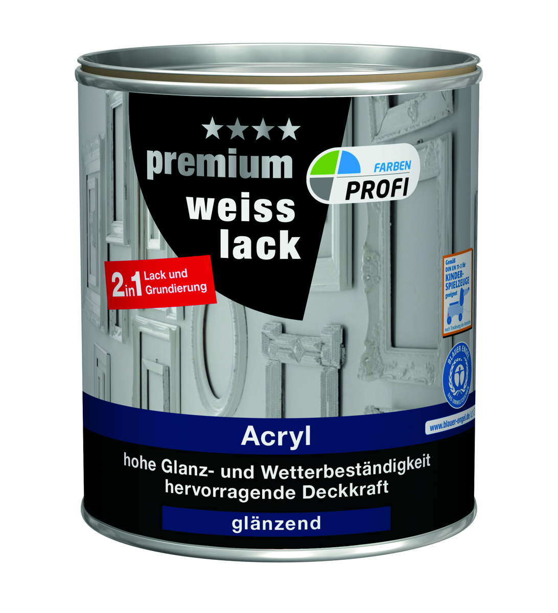 PROFI Acryl Weisslack glänzend 375 ml