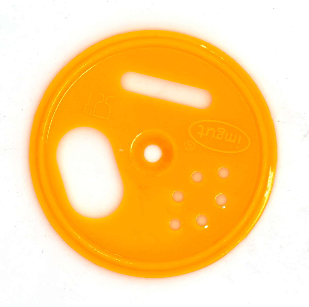 Fluglochrosette Kunststoff gelb, 50 mm