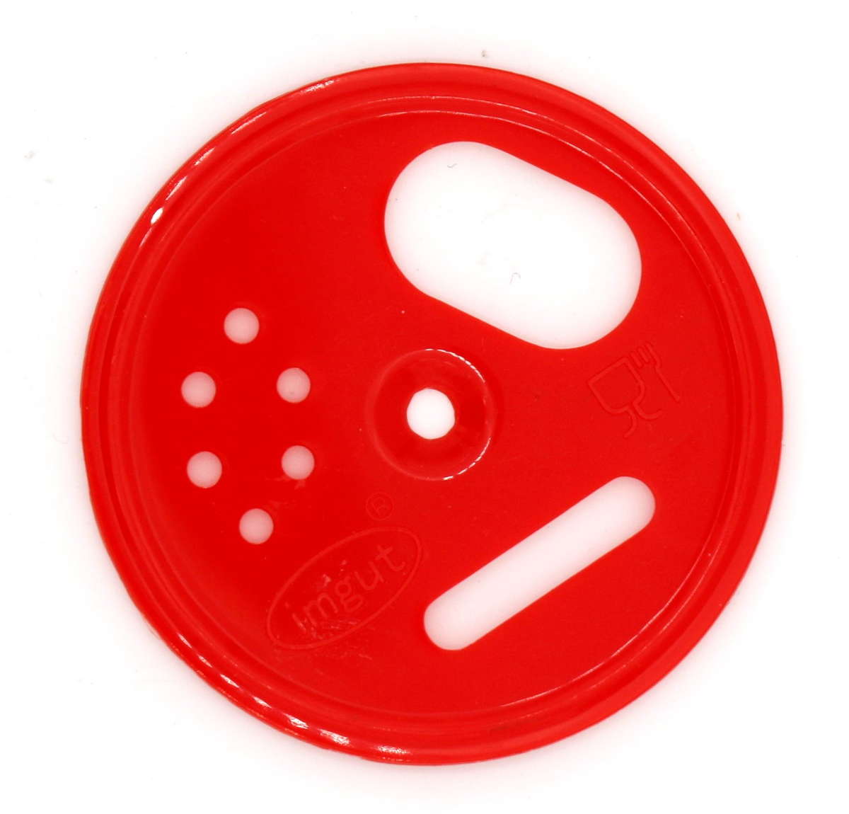 Fluglochrosette Kunststoff rot, 50 mm