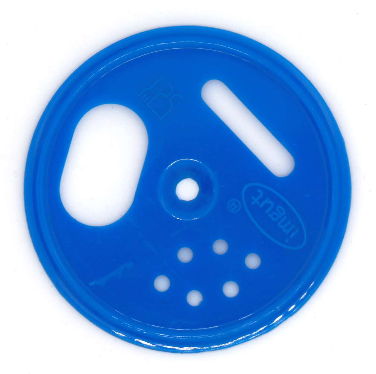 Fluglochrosette Kunststoff blau, 50 mm