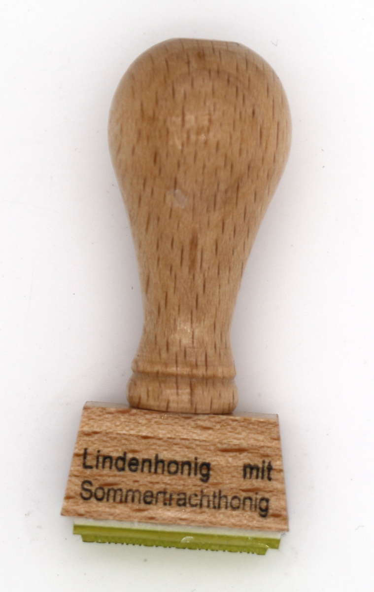 Stempel `Lindenh. + Sommertrachthonig`
