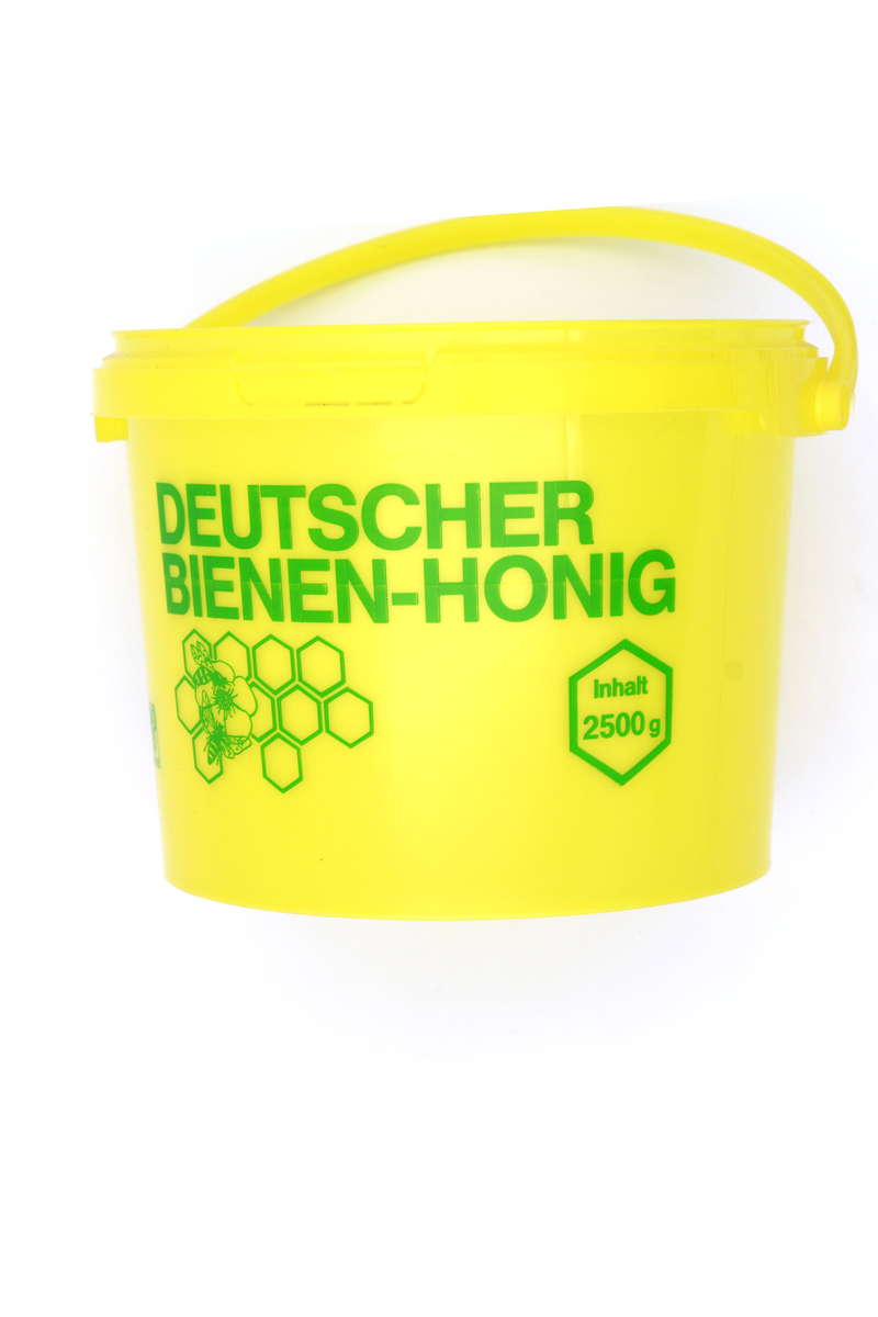 Honigeimer 2,5kg Plastik gelb mit Deckel