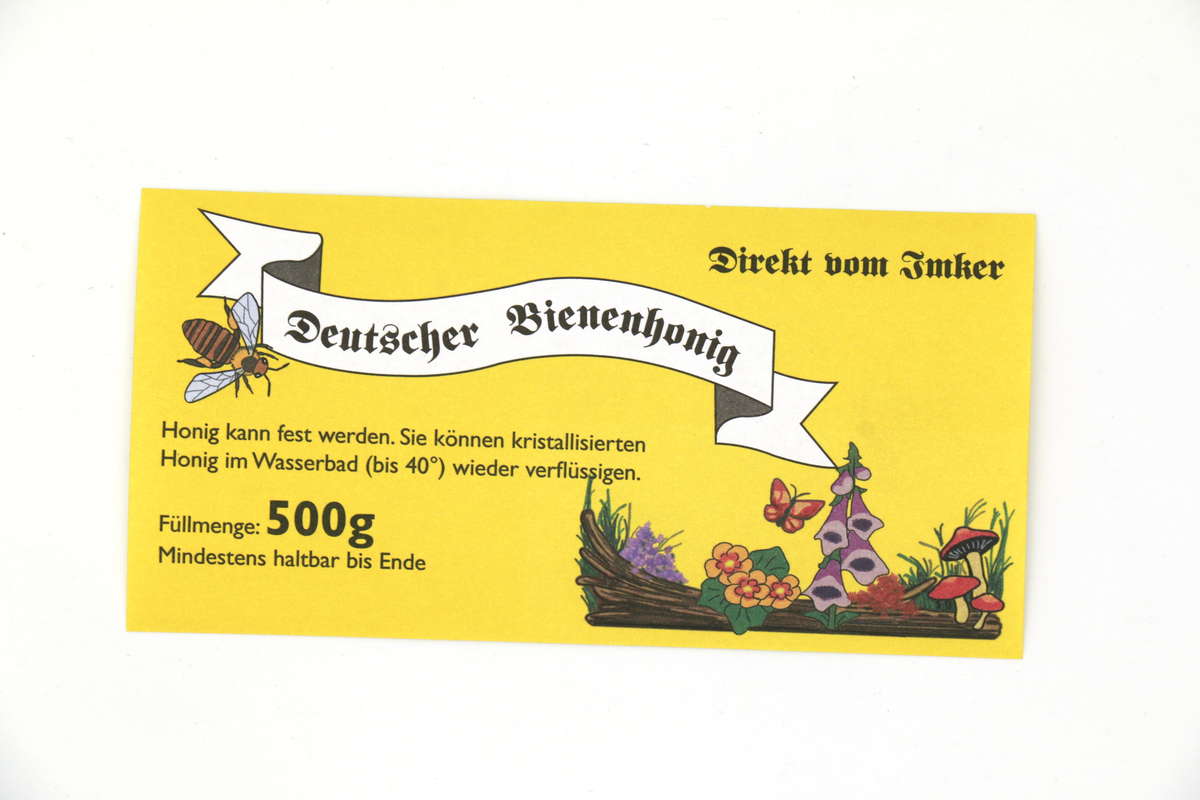 Etiketten f. 500 g gelb