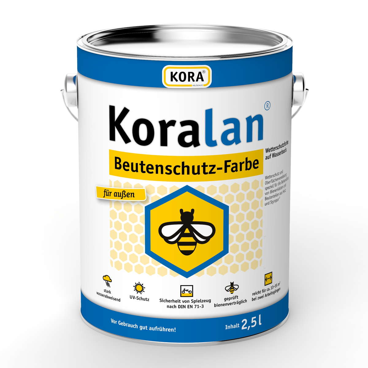 Koralan Beutenschutz-Farbe Braun 2,5L